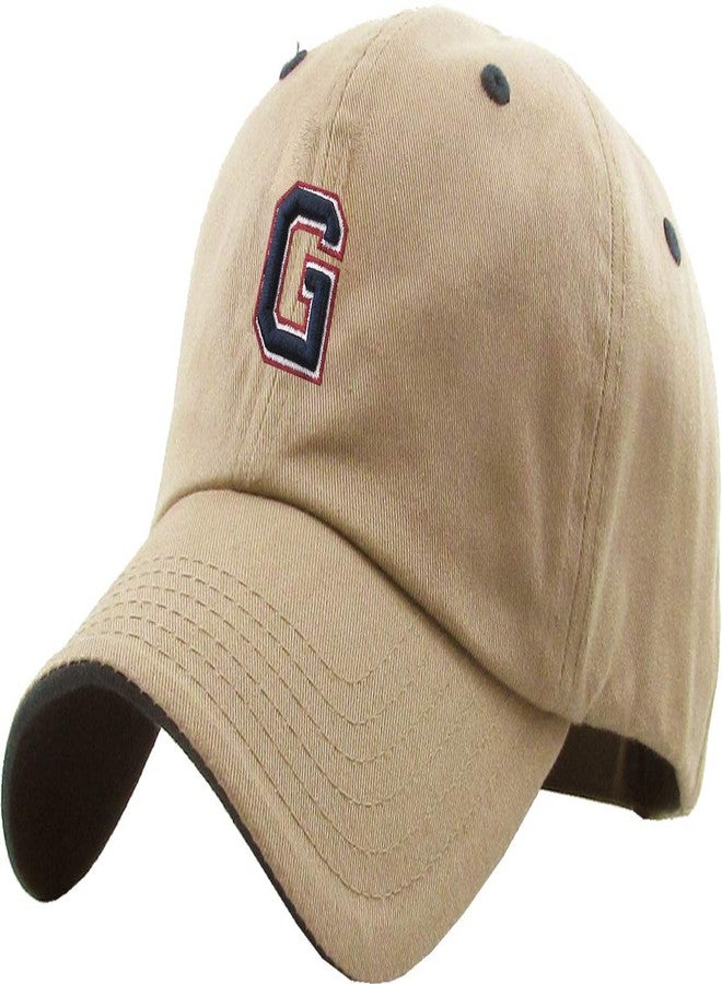 KBETHOS Alphabet AZ Letter Khaki Baseball Cap Dad Hat Polo Cap Adjustable Unisex Cotton One Size - Image 1
